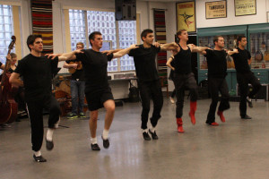 Photo by Claire Murray | The Duquesne Duke. The Tamburitzans rehearse routines in their administration building off of Forbes Avenue. The group recently performed for Ivo Josipović.