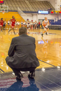 Aaron Warnick | Photo Editor. This file photo from Nov. 2013 shows Dan Burt watching women's basketball practice. 