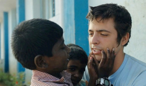 Rocky Braat (right) appears in the documentary Blood Brother, playing Thursday in College Hall 105. Braat moved to India from Pittsburgh after meeting a group of HIV positive children at an orphanage.