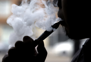 AP Photo. An electronic cigarette is demonstrated in Chicago on April 24. In a surprising policy statement, the American Heart Association backed electronic cigarettes as a last resort to help smokers quit. Duquesne limited their usage on campus this week.