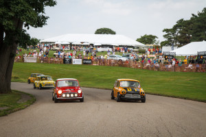 (Photo Courtesy of Bill Stoler) Mini Coopers race around Schenley Park as part of the Pittsburgh Vintage Gran Prix.