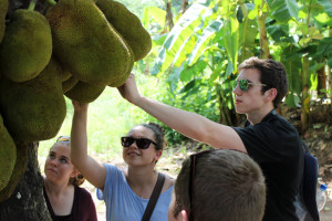 Photo courtesy of Duquesne public affairs. Student learn about the spice plants on Zanzibar.