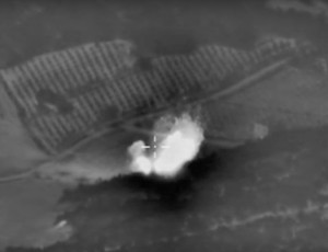 This photo made from the footage taken from Russian Defense Ministry official website shows an attack made from a fighter jet in Syria. The United States and Russia are currently at odds over the situation brewing in Syria. 