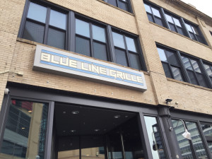 by Joseph Guzy | Photo Editor Soon to be removed, the Blue Line Grill sign is all that remains of the restaurant across from Consol Energy Center. The American-fare eatery is now Buford’s Kitchen, a new chain that serves southern-style cuisine and specialty milkshakes. 