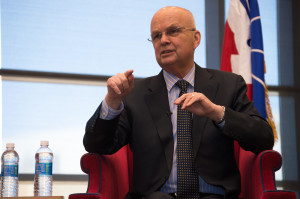 By Joseph Guzy | Photo Editor General Michael Hayden, former director of the National Security Agency, addresses a crowd in the Duquesne student union ballroom on Tuesday afternoon, shortly before protests erupt.