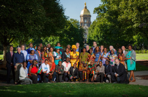 Courtesy of the University of Notre Dame. A group of fellows in the Young African Leaders Initiative poses for a picture at the University of Notre Dame. This summer, Duquesne University will host a similar group of young professionals from the African continent as they study civic leadership.