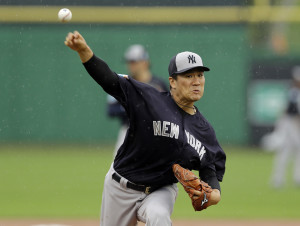 AP Photo | New York Yankees starting pitcher Masahiro Tanaka warms up during the first inning of a spring training baseball game against the Philadelphia Phillies Tuesday, March 29, 2016, in Clearwater, Fla.