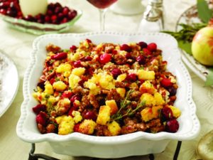 While there might be some delicious food, such as the stuffing pictured above, to distract your stomach from the problems of the world, it may be a little more difficult to distract yourself from your family’s opinions.
