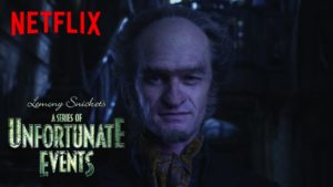Courtesy of Netflix Neil Patrick Harris stars as Count Olaf in Netflix’s adaptation of the beloved series of novels. The first eight episodes cover the events of the first four novels, ending with “The Miserable Mill.”