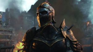 Courtesy of Ubisoft The game’s story mode switches between three different characters, representing the three factions (knights, vikings and samurai) as they battle main villain Warlord Apollyon (above), who seeks to create perpetual war across the world with her knight army.