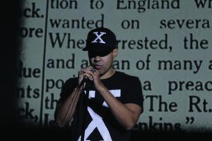 Courtesy of Jasiri X Rapper Jasiri X tackles racial issues in his music. The “X” in Jasiri X’s name is meant to represent the names that Africans lost through the African Slave Trade. As the rapper puts it, “The ‘X’ is for unkown.”